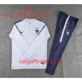 Frankrig 2 Stars Børn Sweatshirt Dragt Hvid 2018